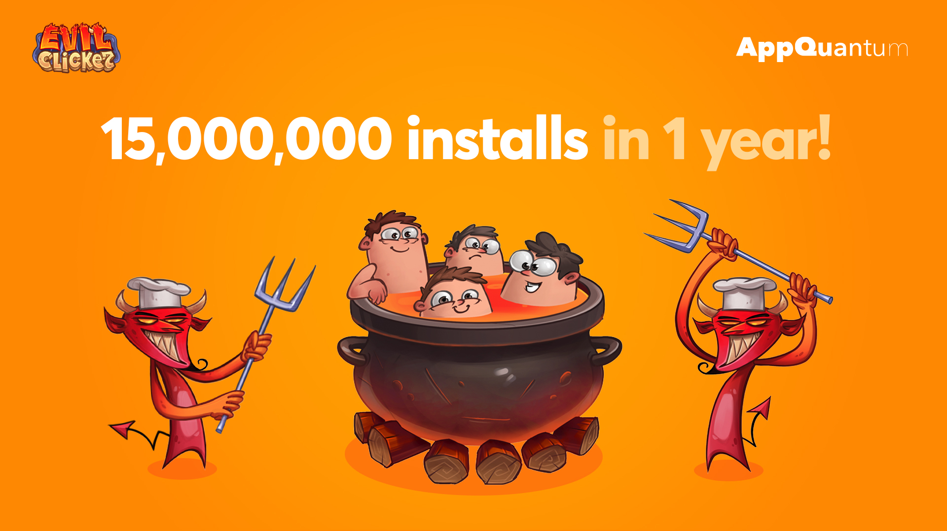 We Made More Than 15,000,000 Installs for Evil Clicker in 1 Year! 