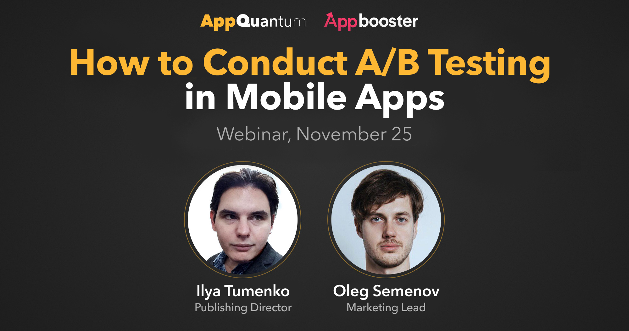 AppQuantum & AppBooster Will Hold Webinars About A/B Testing in Mobile Games 