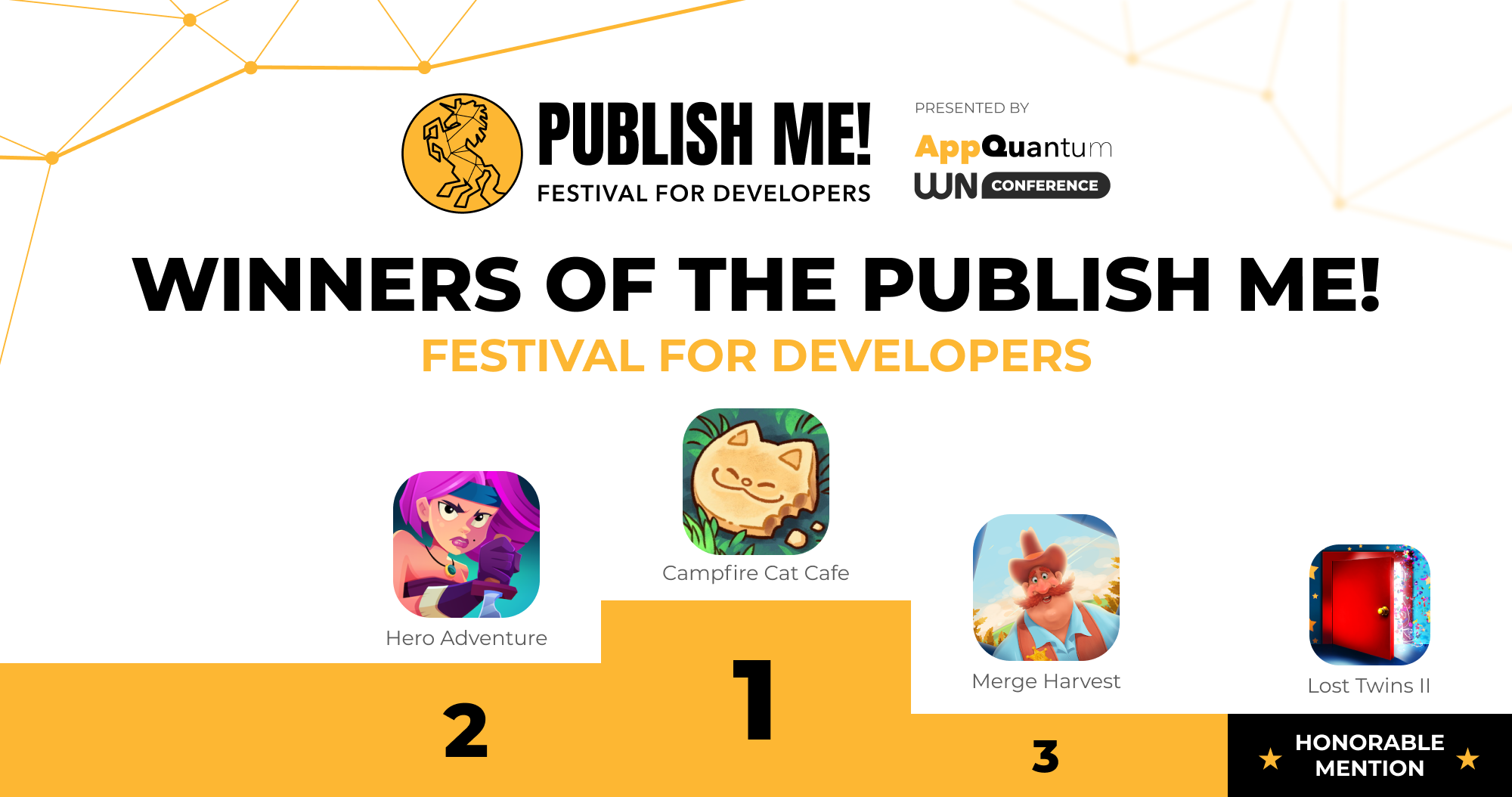 Publish Me! Festival for Developers has Ended! - AppQuantum - Mobile Game  Publisher